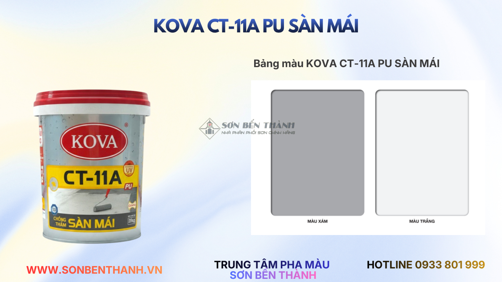 Bảng màu KOVA CT-11A PU SÀN MÁI