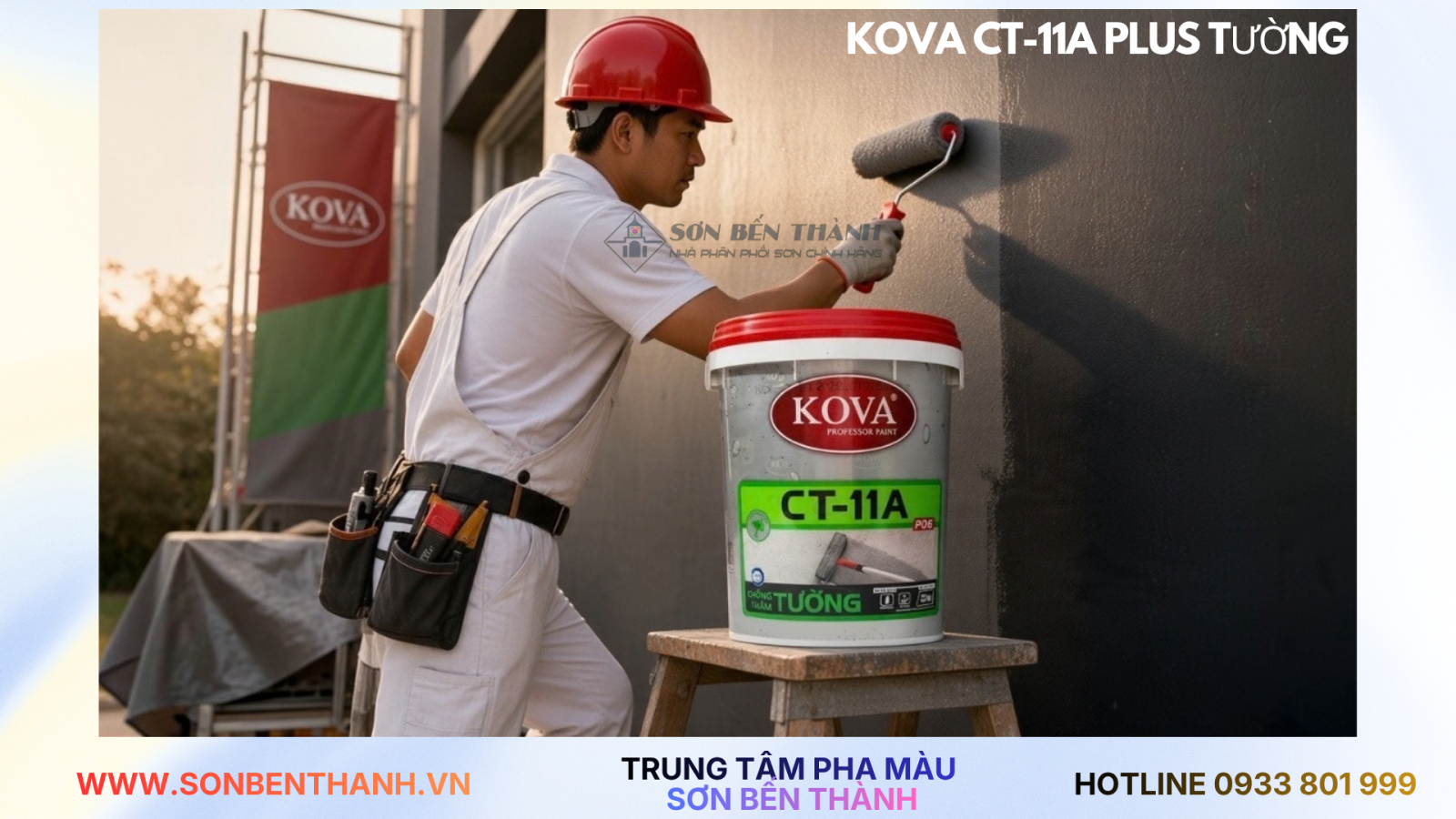 Thi công KOVA CT-11A plus TƯỜNG