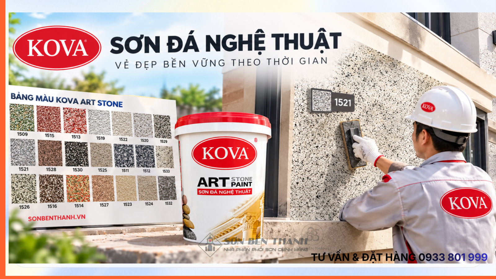 Thi công KOVA ART STONE SƠN ĐÁ NGHỆ THUẬT 