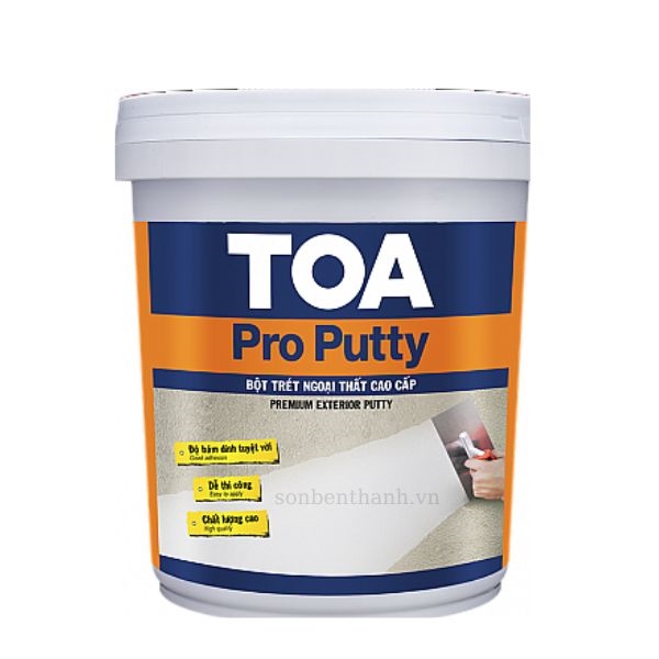 Bột trét tường ngoại thất cao cấp Toa Pro Putty